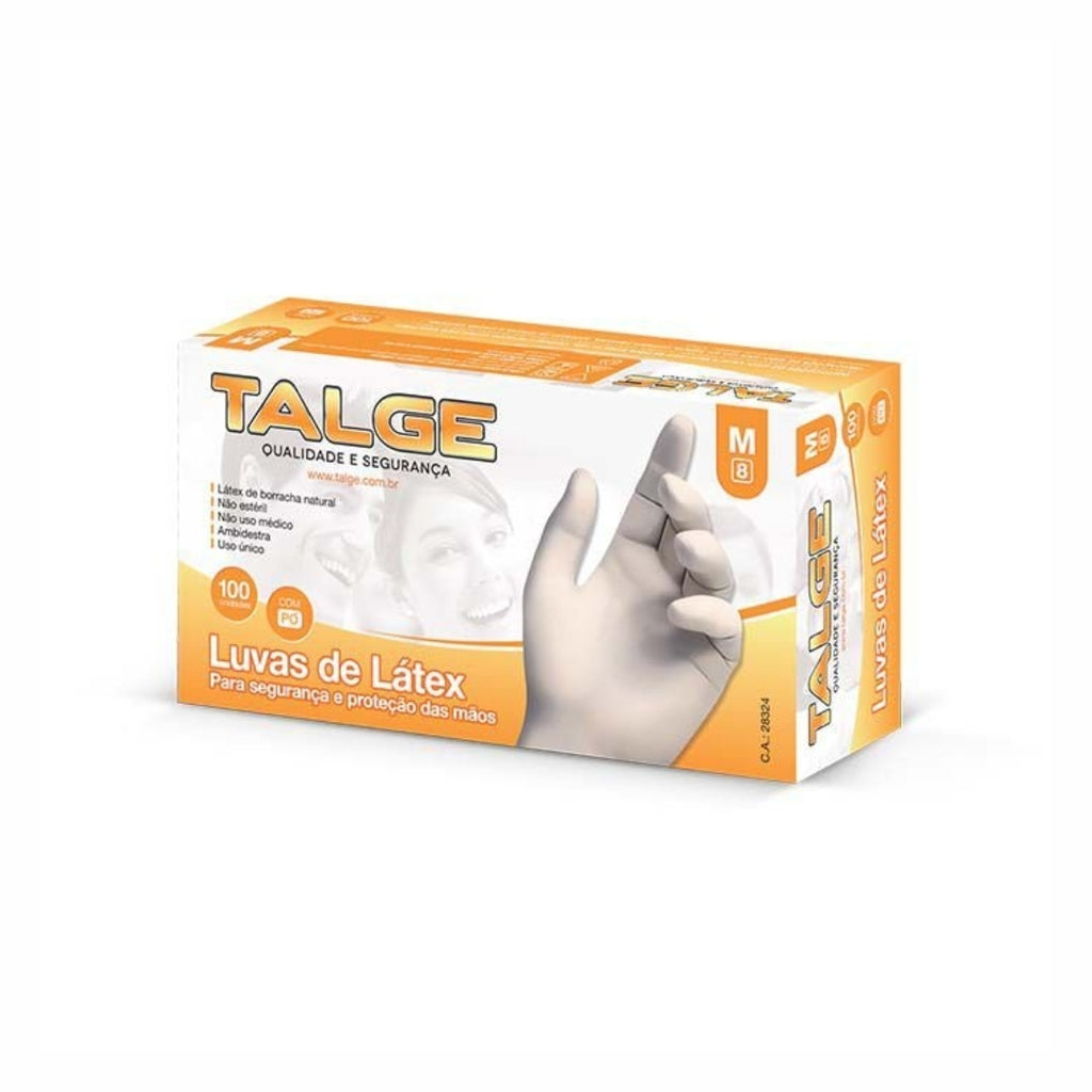 LUVA DE LATEX M- C/ PO - DP C/100