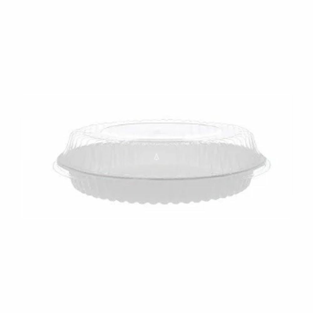EMBALAGEM PET TORTA BAIXA BRANCA G-35MB – DIMENSÕES 181MM × 58MM – CAIXA C/ 100 UNIDADES