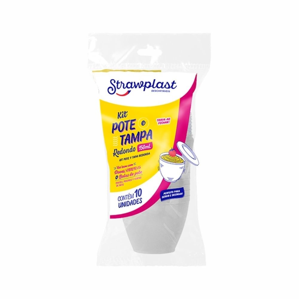 POTE 150ML C/TAMPA CRISTAL PMMA - CX C/24X10
