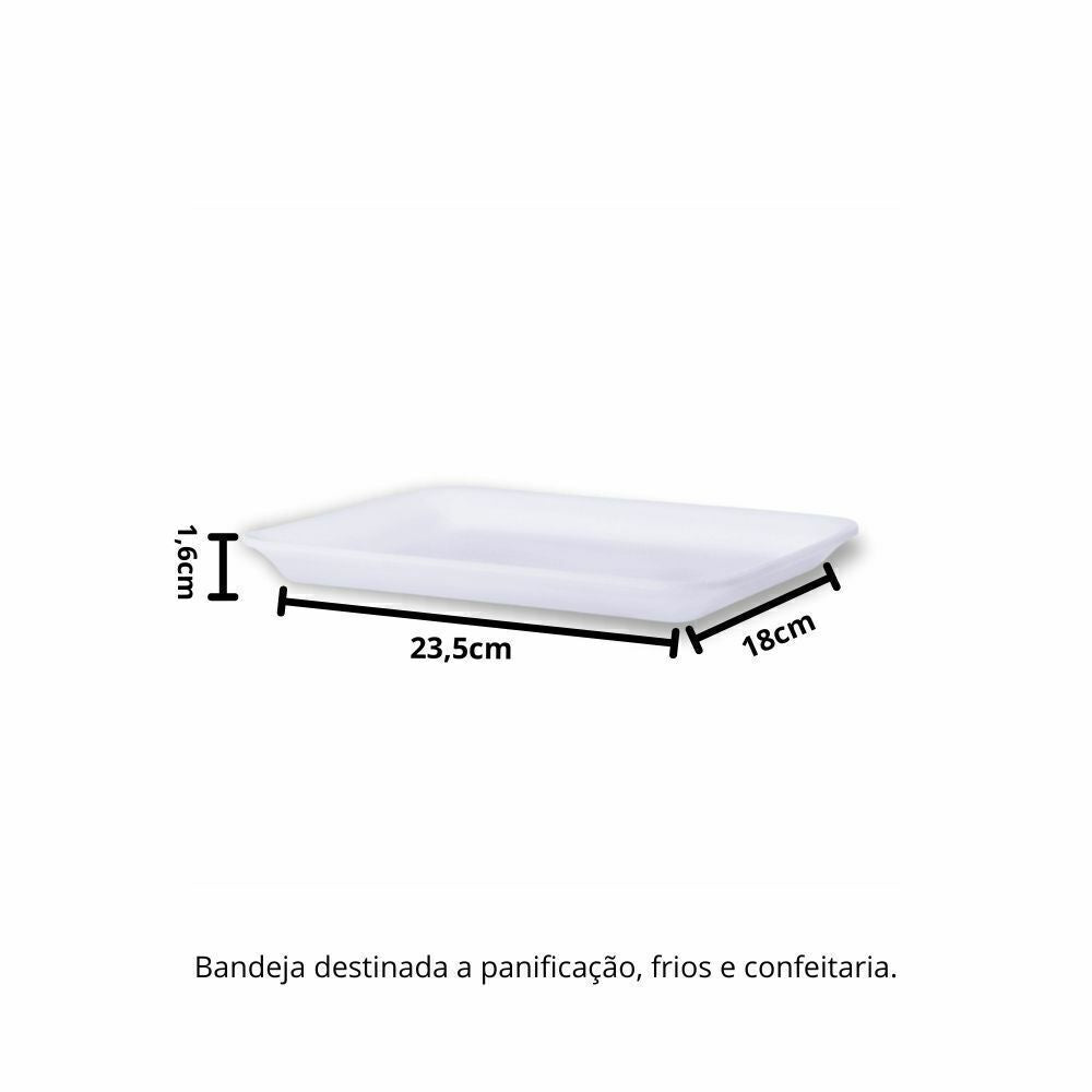 BANDEJA B3 RASA BRANCA - TRL-03 - FD C/4X100