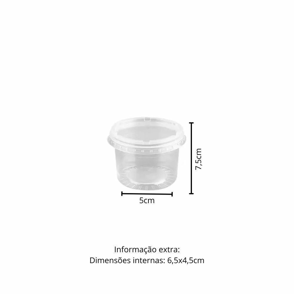 POTE 145ML PP C/TAMPA CRISTAL - G 307SF - CX C/34X25