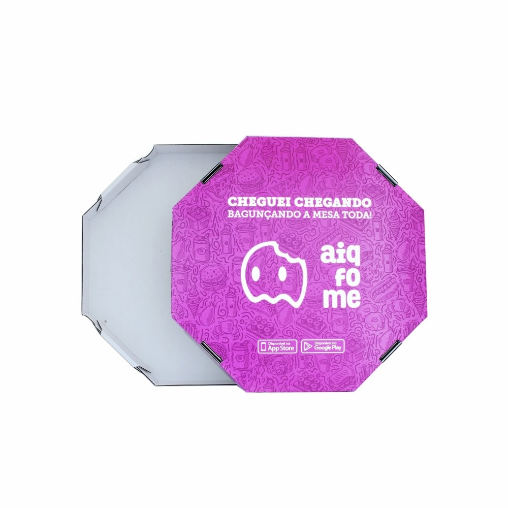 Embalagem para pizza Térmica 35cm Estampa Aiqfome - Pacote com 5 unidades