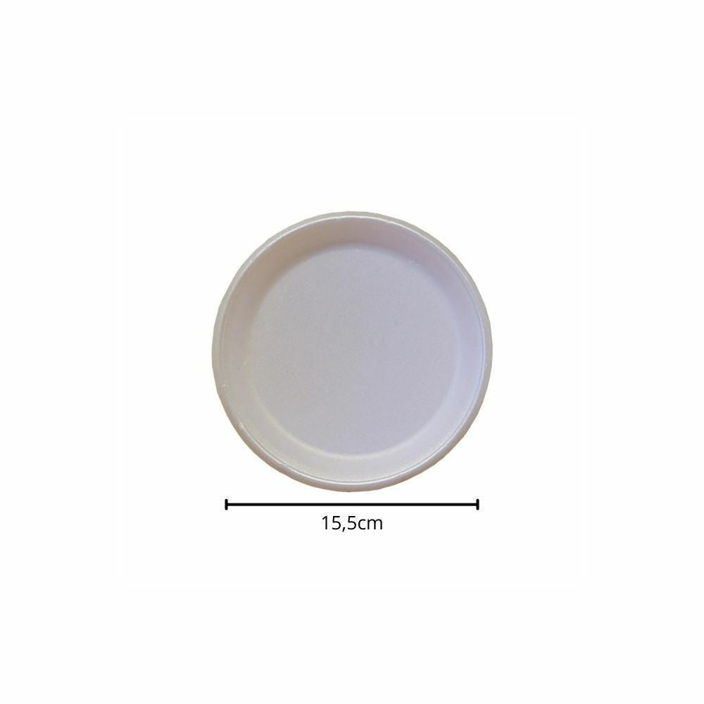 PRATO ISOPOR 15,5CM - FD C/24X20