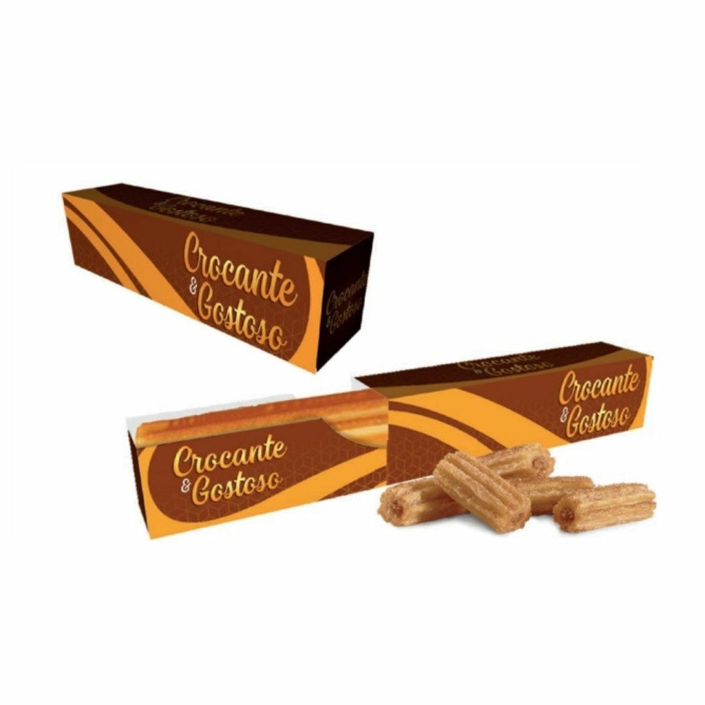 50 Embalagens Caixas para Churros Entrega Delivery