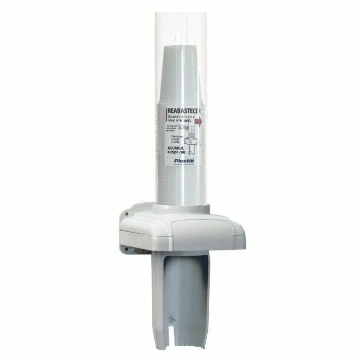 DISPENSER POUPADOR DE COPOS DESCARTÁVEIS 180-200ML, CAIXA COM 1 UNIDADE.