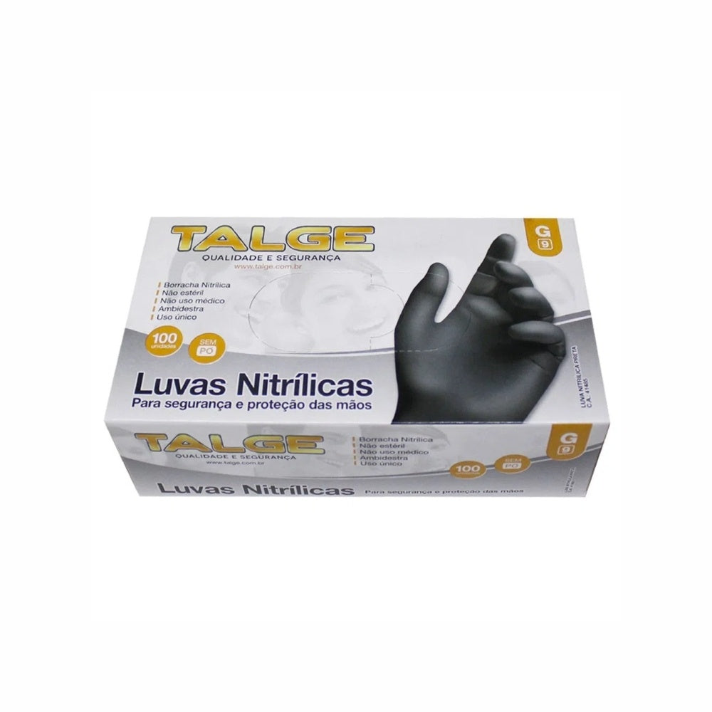 LUVA DE NITRILICA PRETA - G - DP C/100