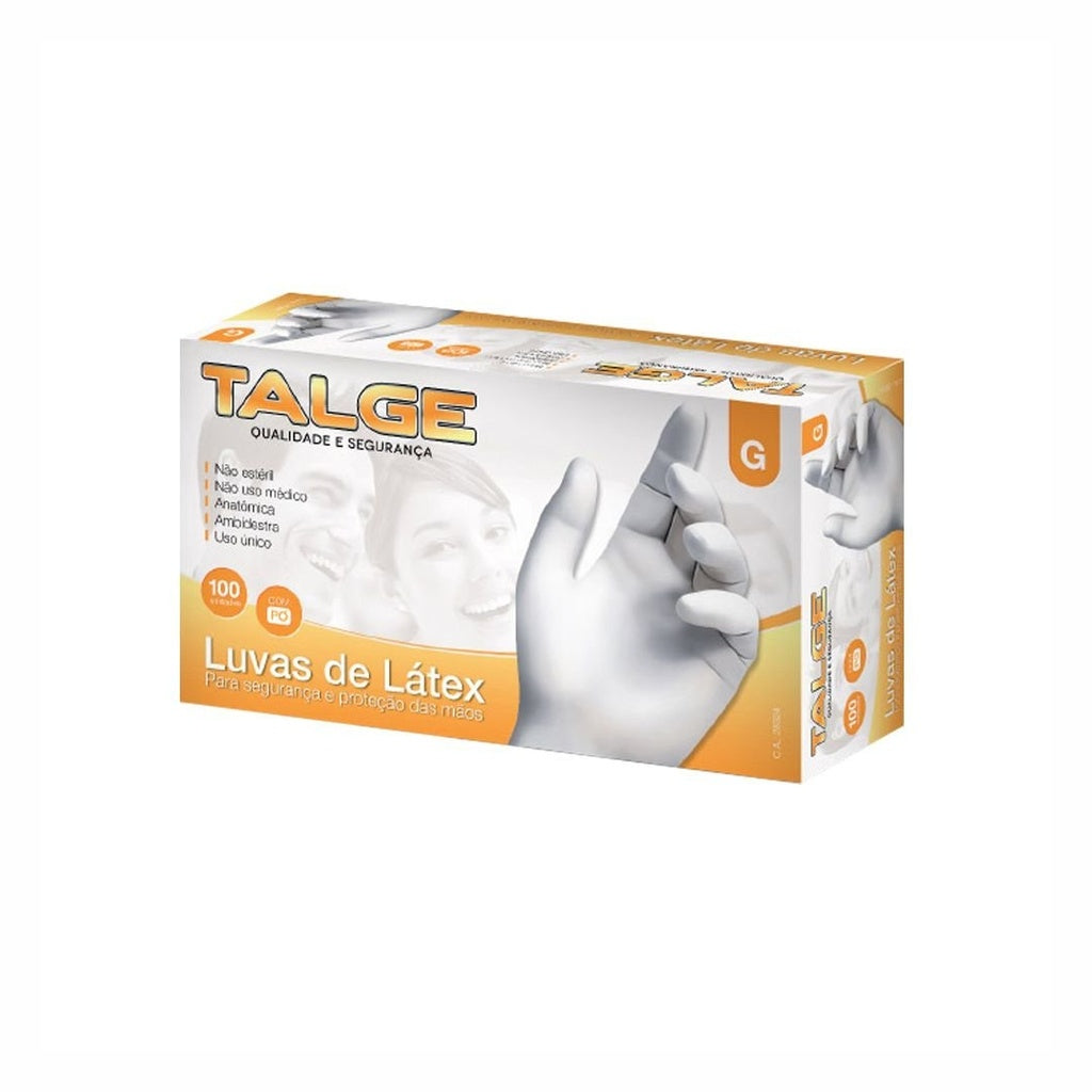 LUVA DE LATEX G - C/ PO - DP C/100