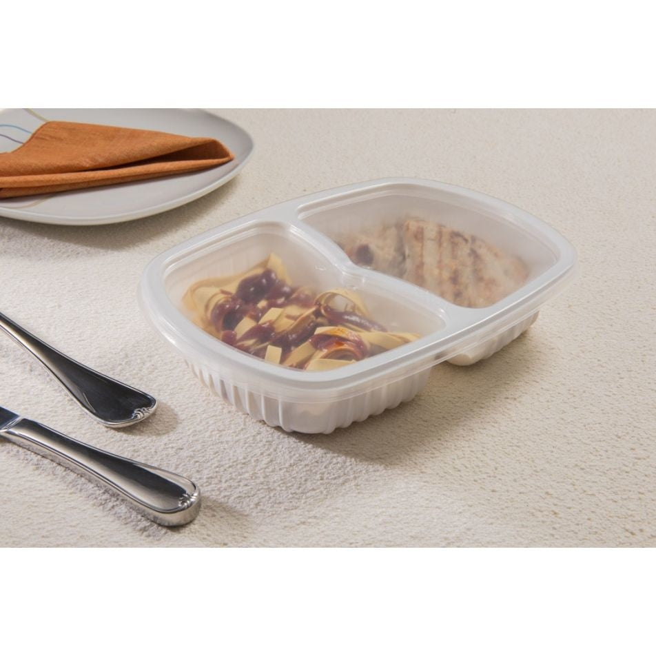 BANDEJA REFEICAO 2 DIV BR 1150ML G 322SF - CX C/ 8X10