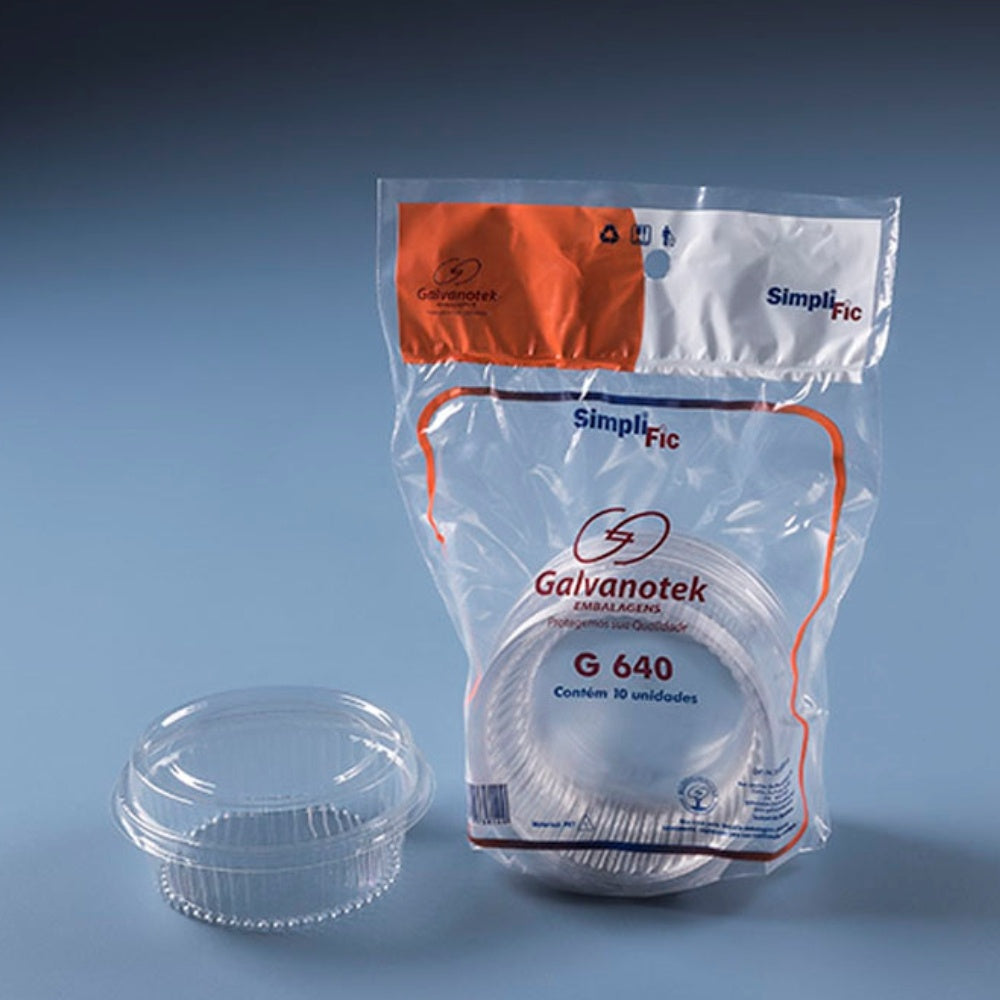 EMBALAGEM PET 1 DOCE REDONDO - G 640 SF - CX C/60X10