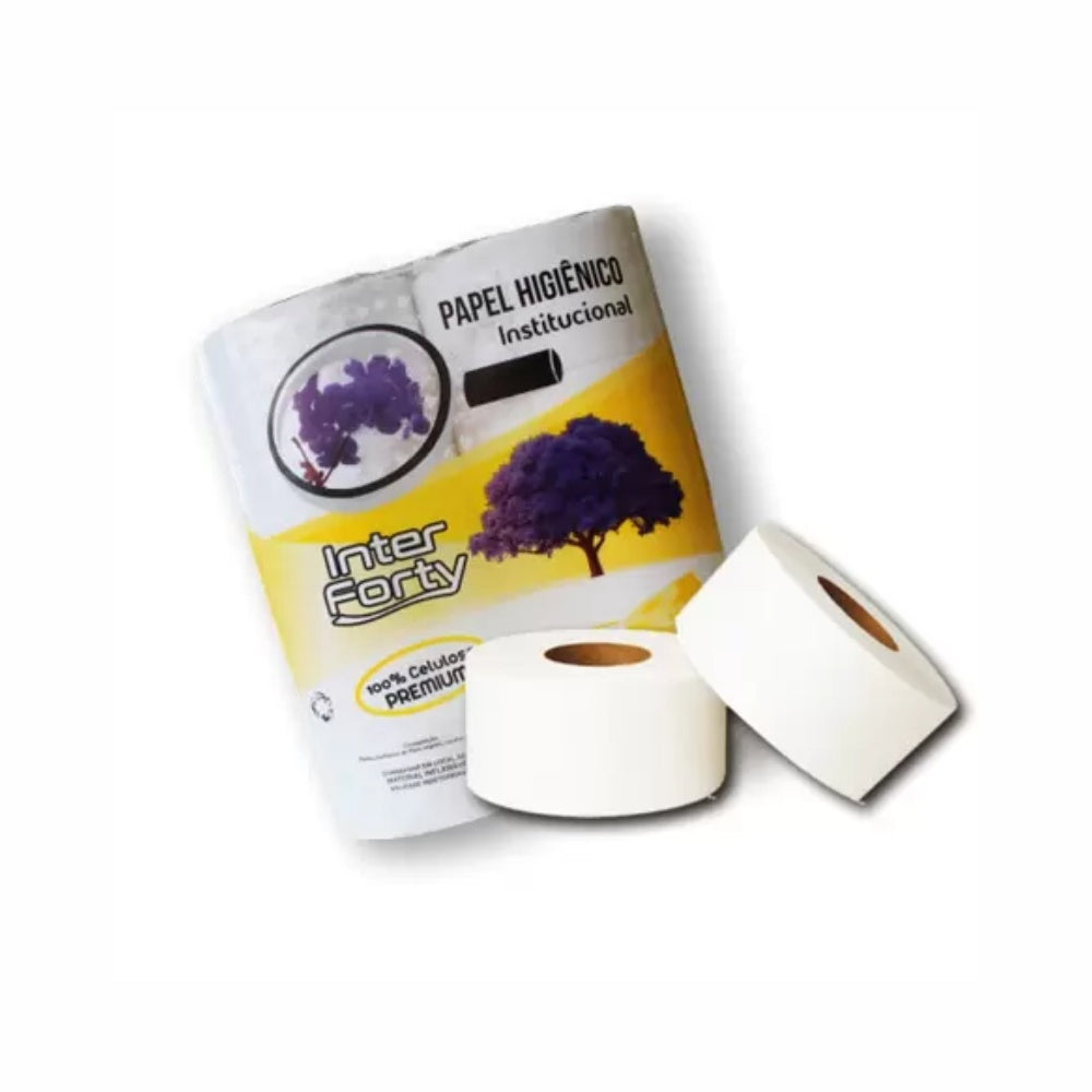 PAPEL HIGIENICO ROLAO BRANCO 100% CELUL. - FD C/8X300M