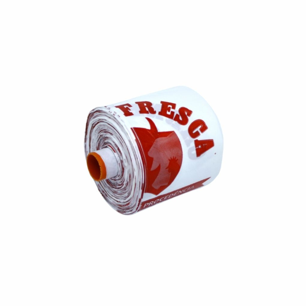 SACOLA EM BOBINA 38X53 IMP. CARNE FRESCA - CX C/4X250