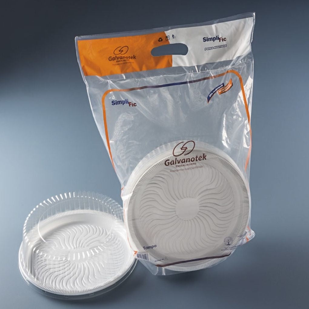 EMBALAGEM PET TORTA MEDIA BR - G 56MM SF - CX C/4X10