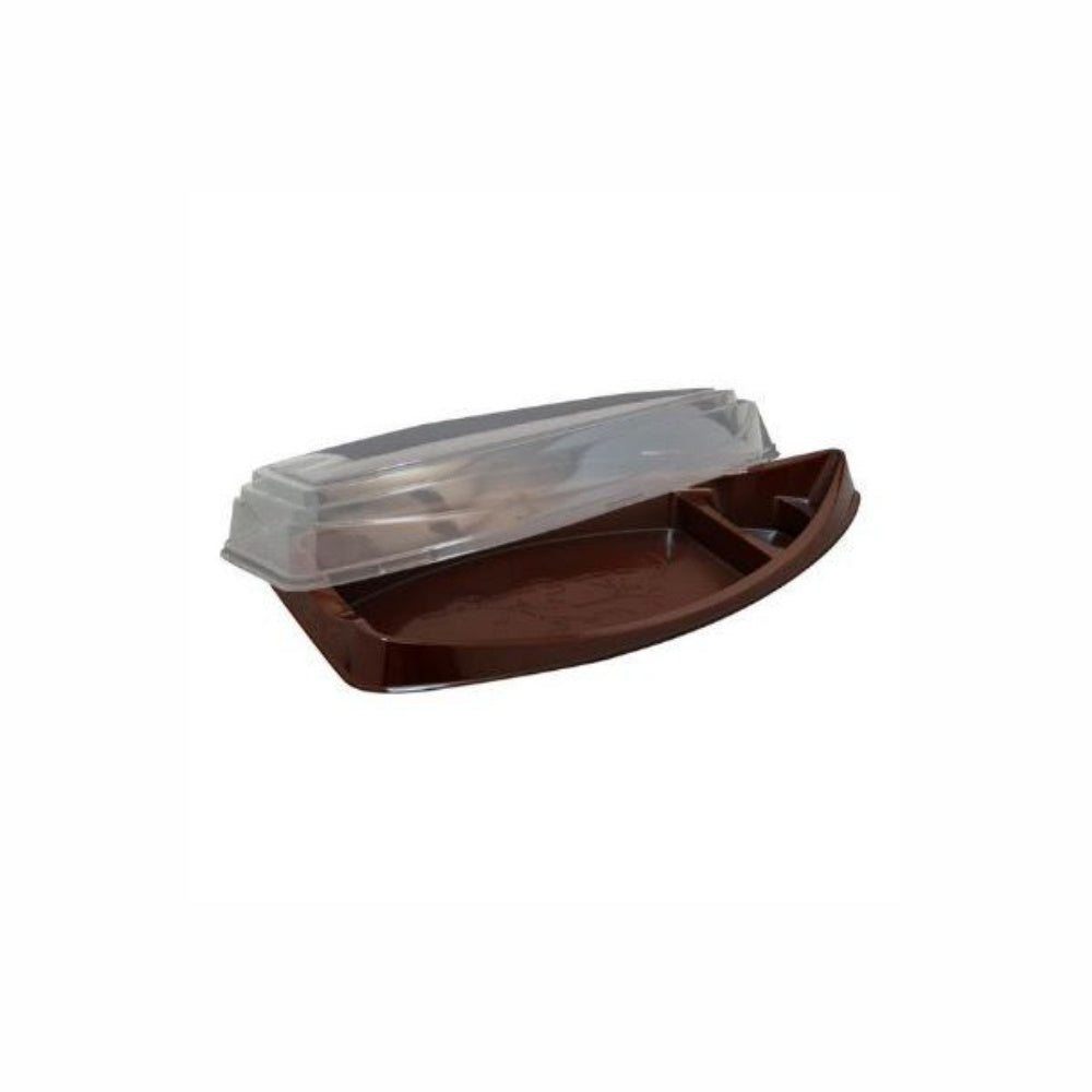 FUNDO PET MARROM P/SUSHI BIG BOAT 900ML - CX C/100