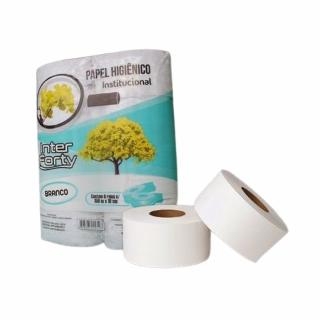 PAPEL HIGIENICO ROLAO BRANCO LUXO - FD C/8X150M