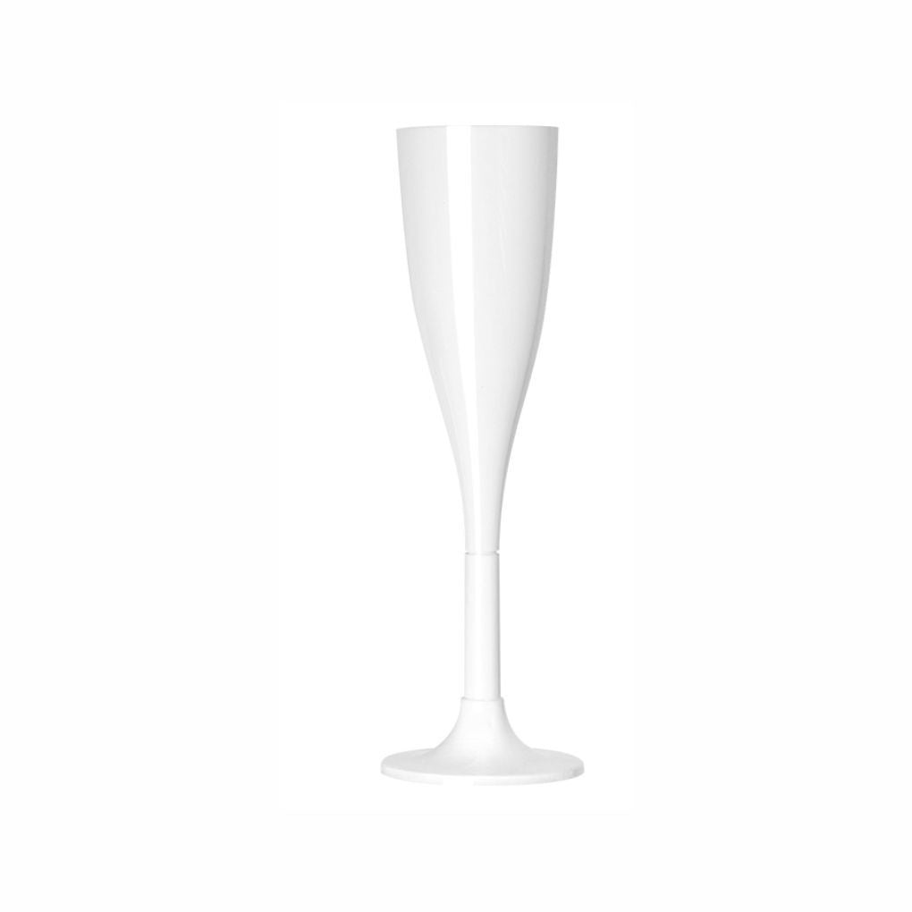 TACA P/CHAMPAGNE 120ML PMMA BRANCA - CX C/14X4