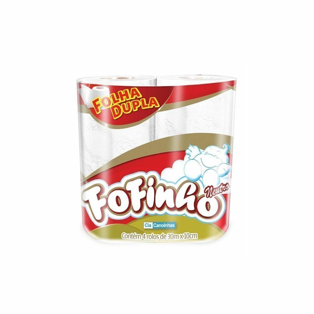 PAPEL HIGIENICO NEUTRO FOLHA DUPLA 30M - FD C/24X4