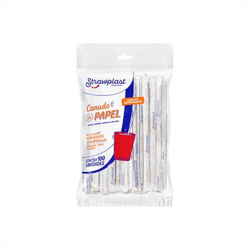 CANUDO PAPEL BRANCO SACHE 6MM - CX C/10X100