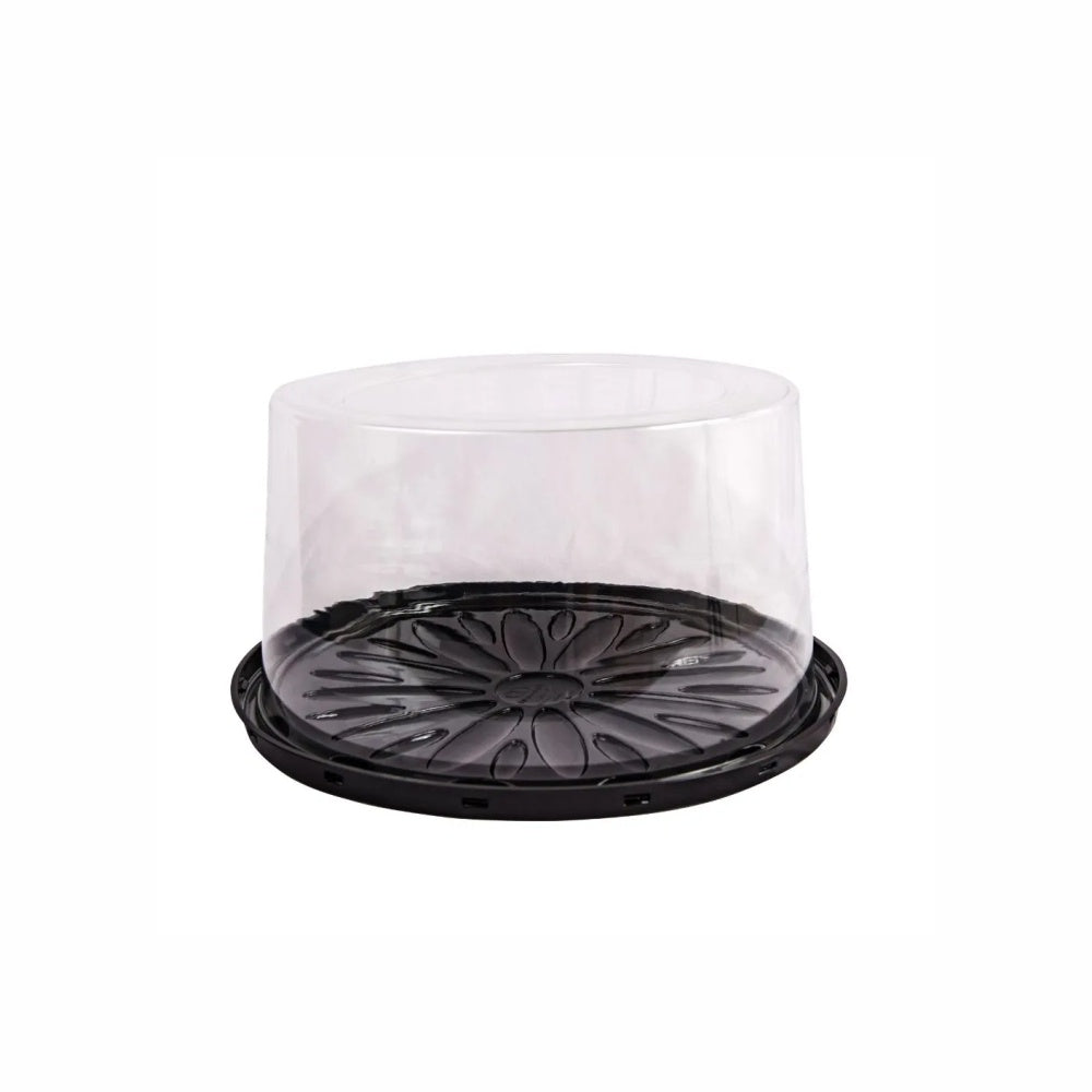 EMBALAGEM PET TORTA PEQUENA ALTA PRETA G-50CTA – DIMENSÕES 270MM × 140MM – CAIXA C/ 50 UNIDADES