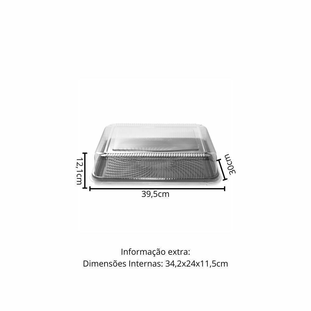 EMBALAGEM PET TORTA RET GR PT - G 70MM - CX C/40