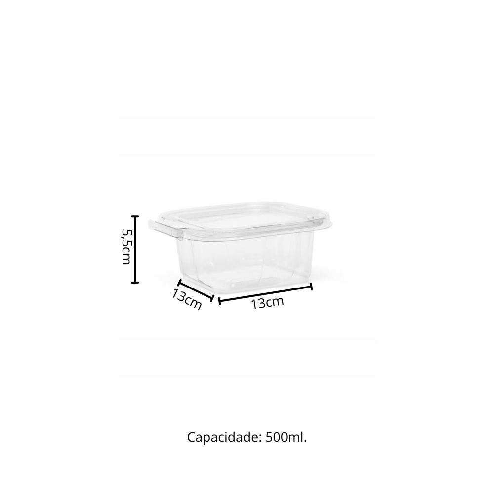 POTE 500ML COM LACRE QUADRADO - F732 - CX C/100