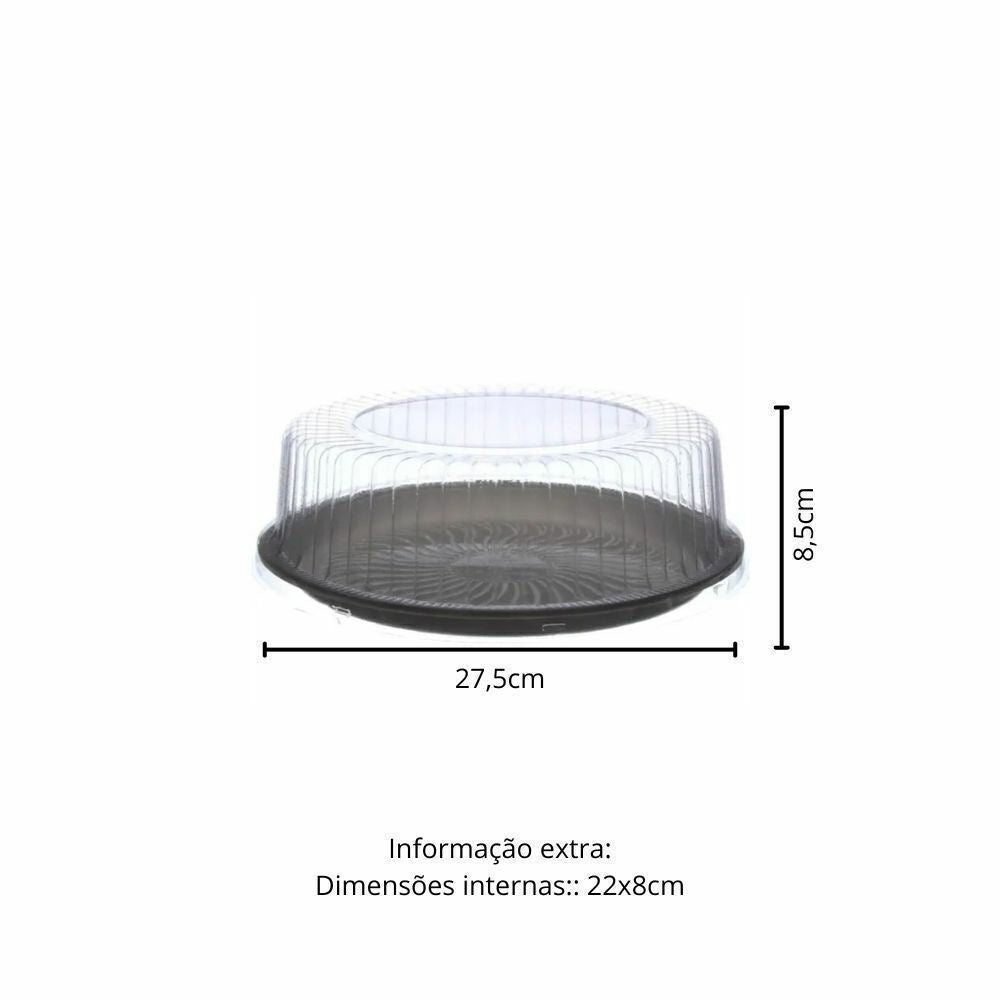 EMBALAGEM PET TORTA PQ PT - G 50MB - CX C/50
