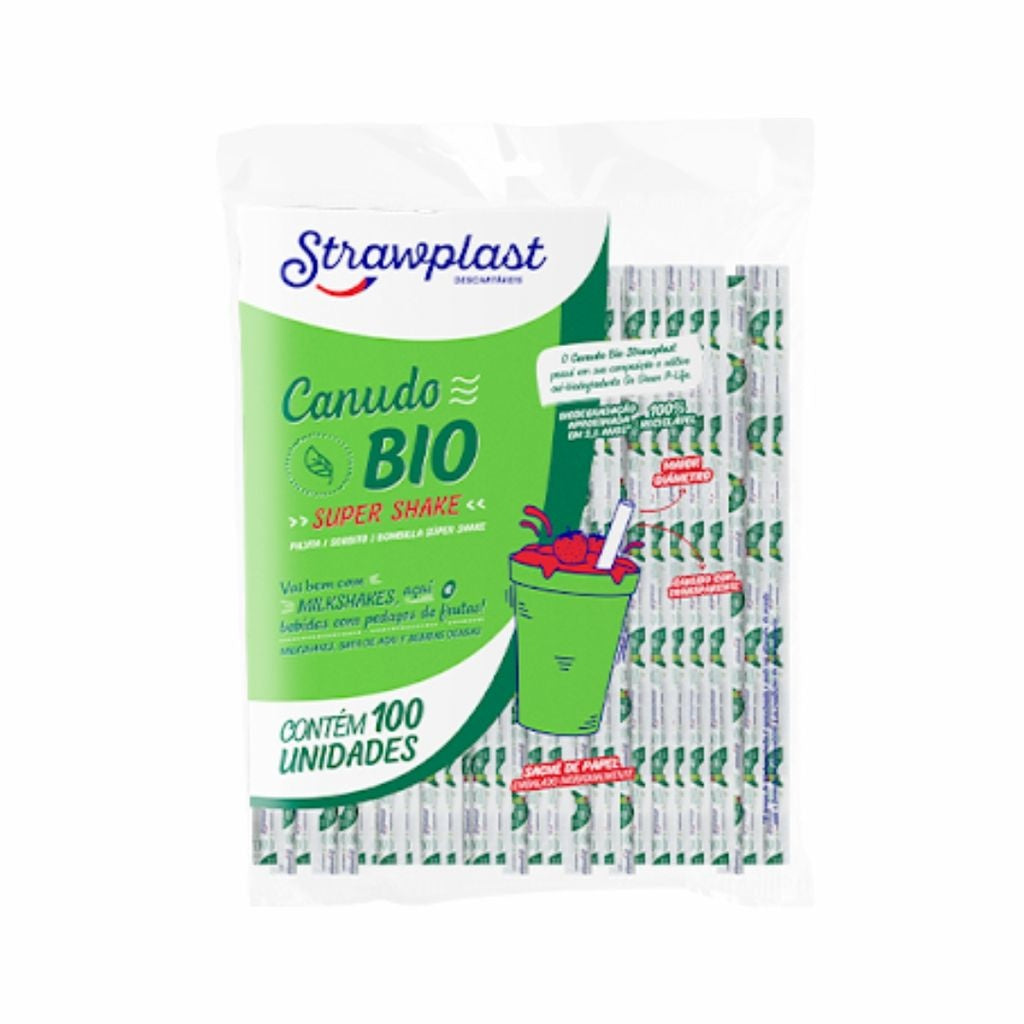 CANUDO BIO SUPER SHAKE 10MM - CRISTAL PP - CX C/15X100