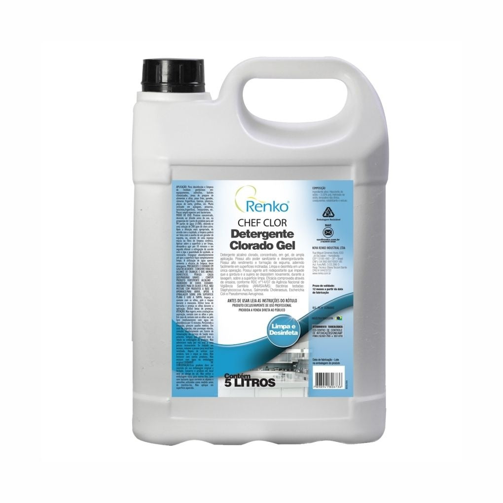 DETERGENTE DESINFETANTE CHEF CLORADO 5L - UN