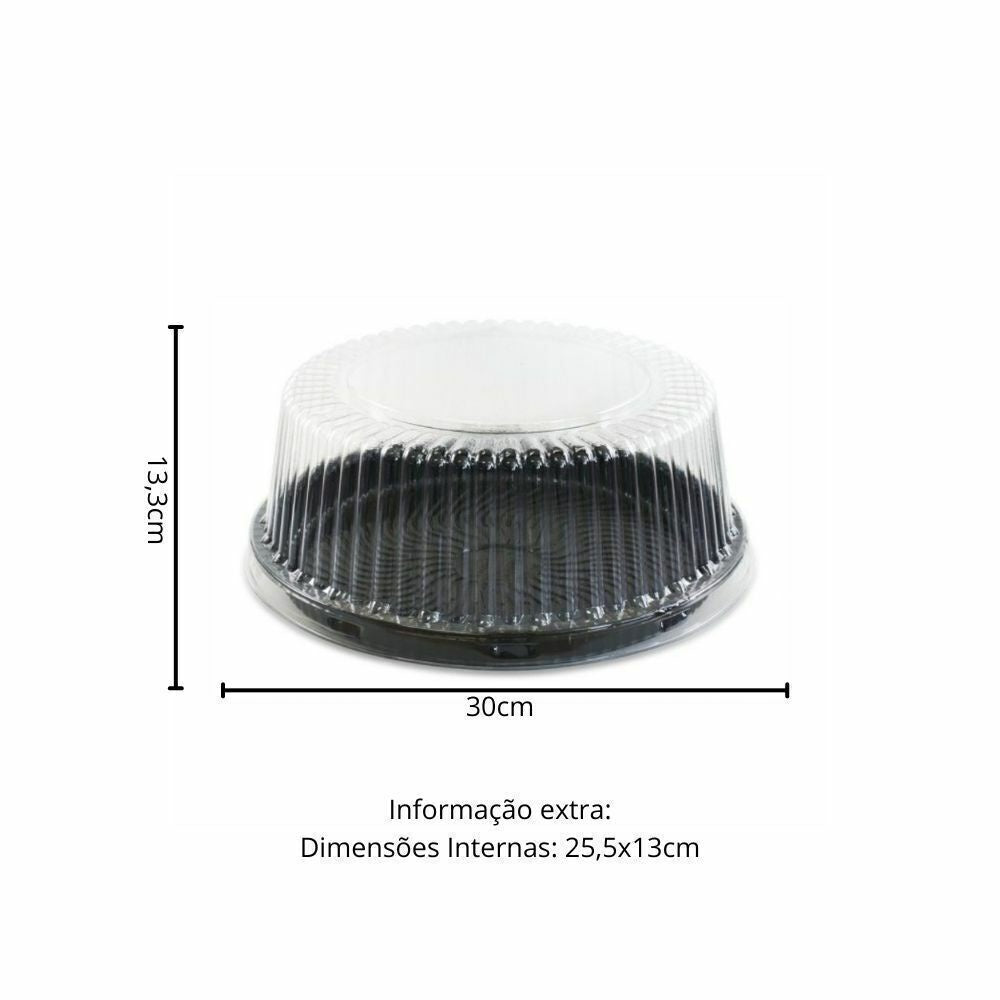 EMBALAGEM PET TORTA MEDIA PT - G 56MA - CX C/50