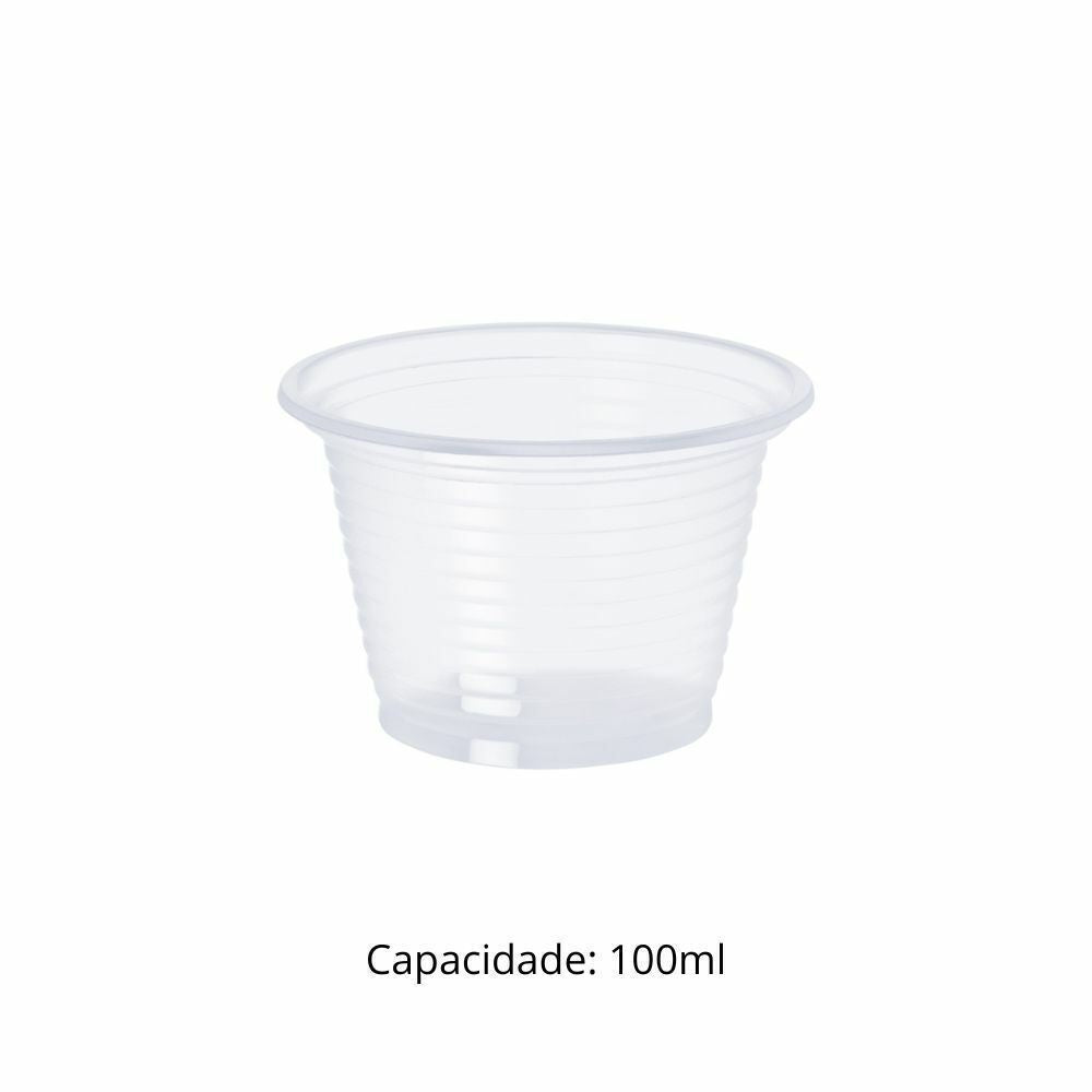 POTE 100ML S/TAMPA TRANSP PS - PTT-100 - CX C/20X100