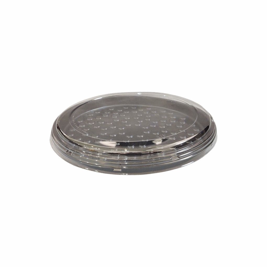 EMBALAGEM FORNEÁVEL PARA PIZZA COM BASE CPET PRETO E TAMPA PET TRANSPARENTE, MODELO G-230, CAIXA COM 50 UNIDADES.