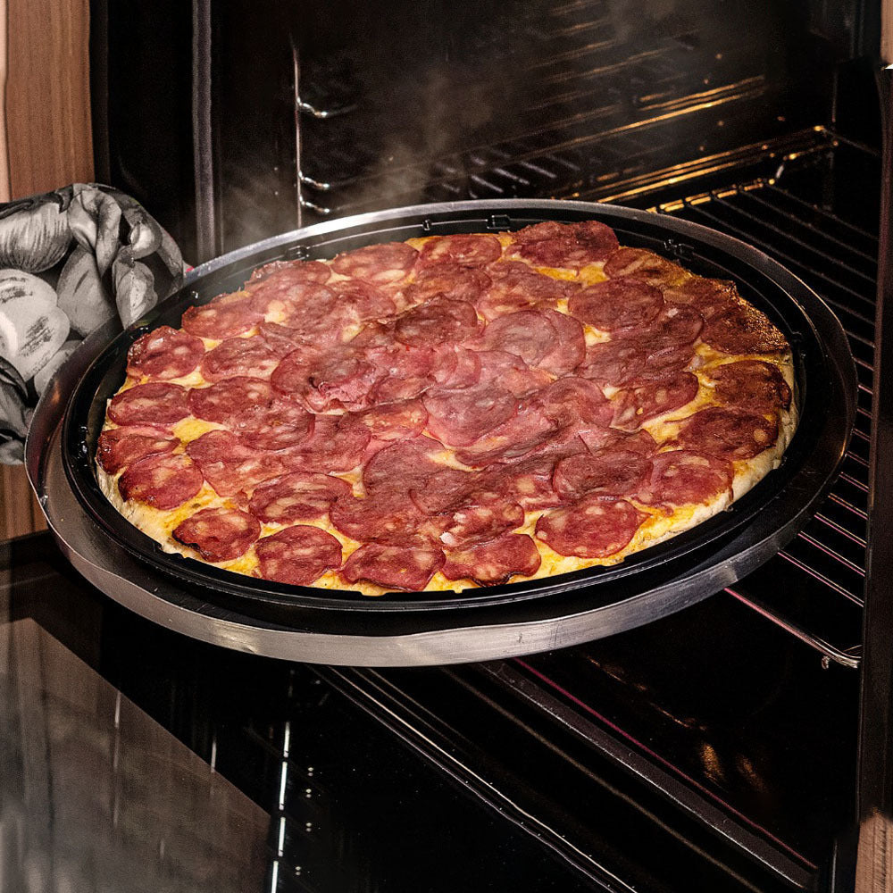 EMBALAGEM CPET PIZZA C/TAMPA PT - G 230 - CX C/50