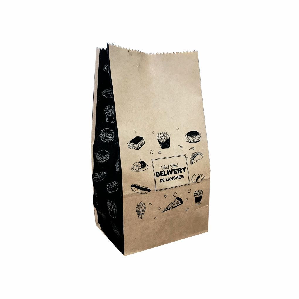 SACO PAPEL 10 KG KRAFT S.O.S. LANCHE - PC C/100