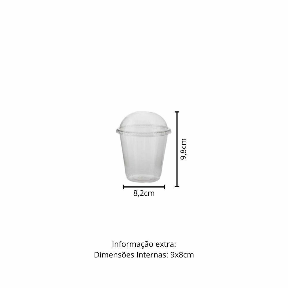 COPO 300ML PET C/TAMPA BOLHA - G 830SF - CX C/20X10