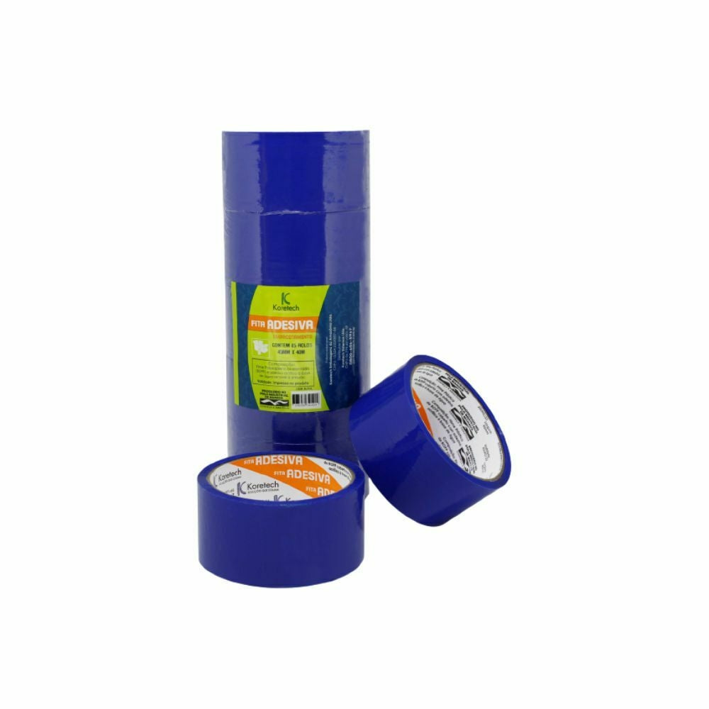FITA ADESIVA 45MMX40M - AZUL - PC C/5