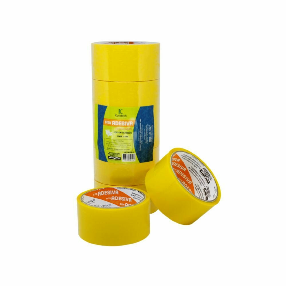 FITA ADESIVA 45MMX40M - AMARELA - PC C/5