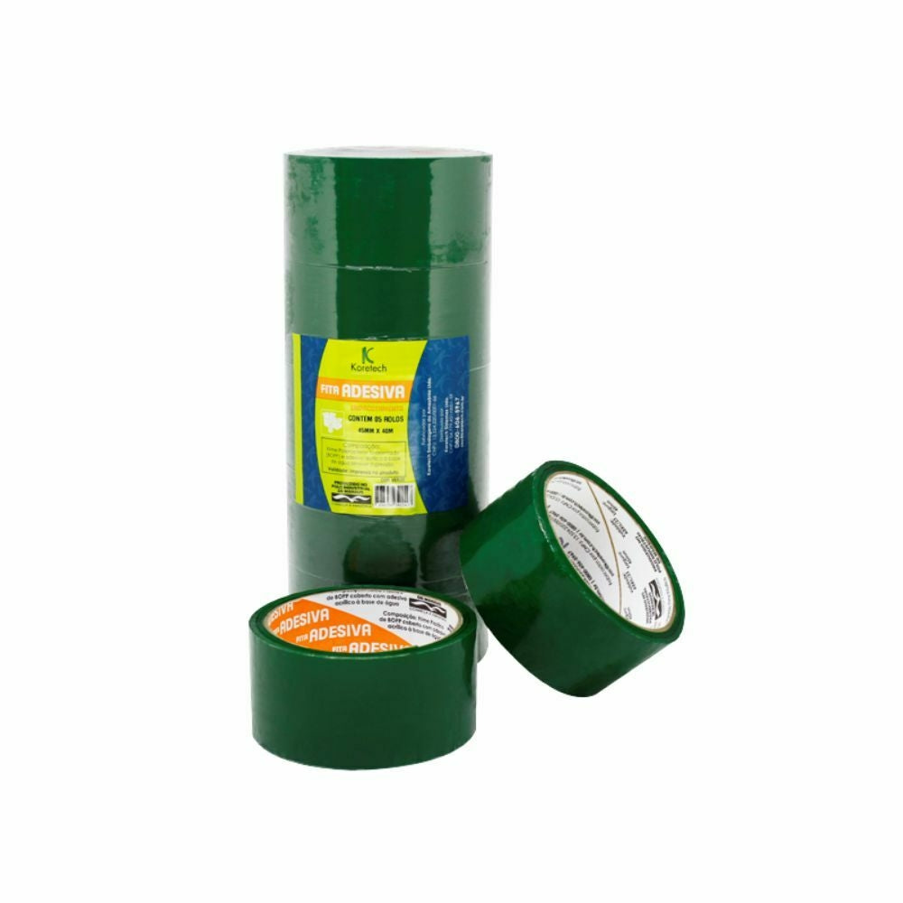 FITA ADESIVA 45MMX40M - VERDE - PC C/5