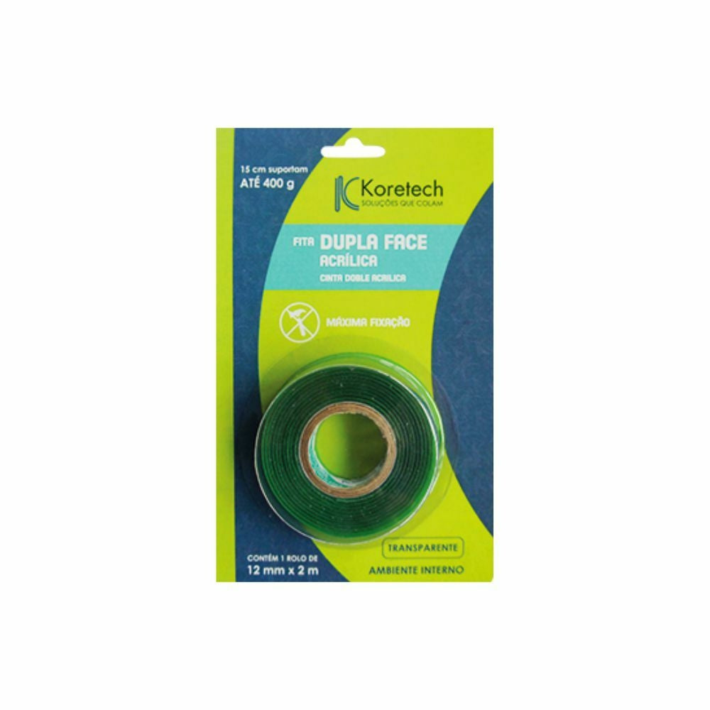 FITA DUPLA FACE ACRILICA 12MMX02M - UN