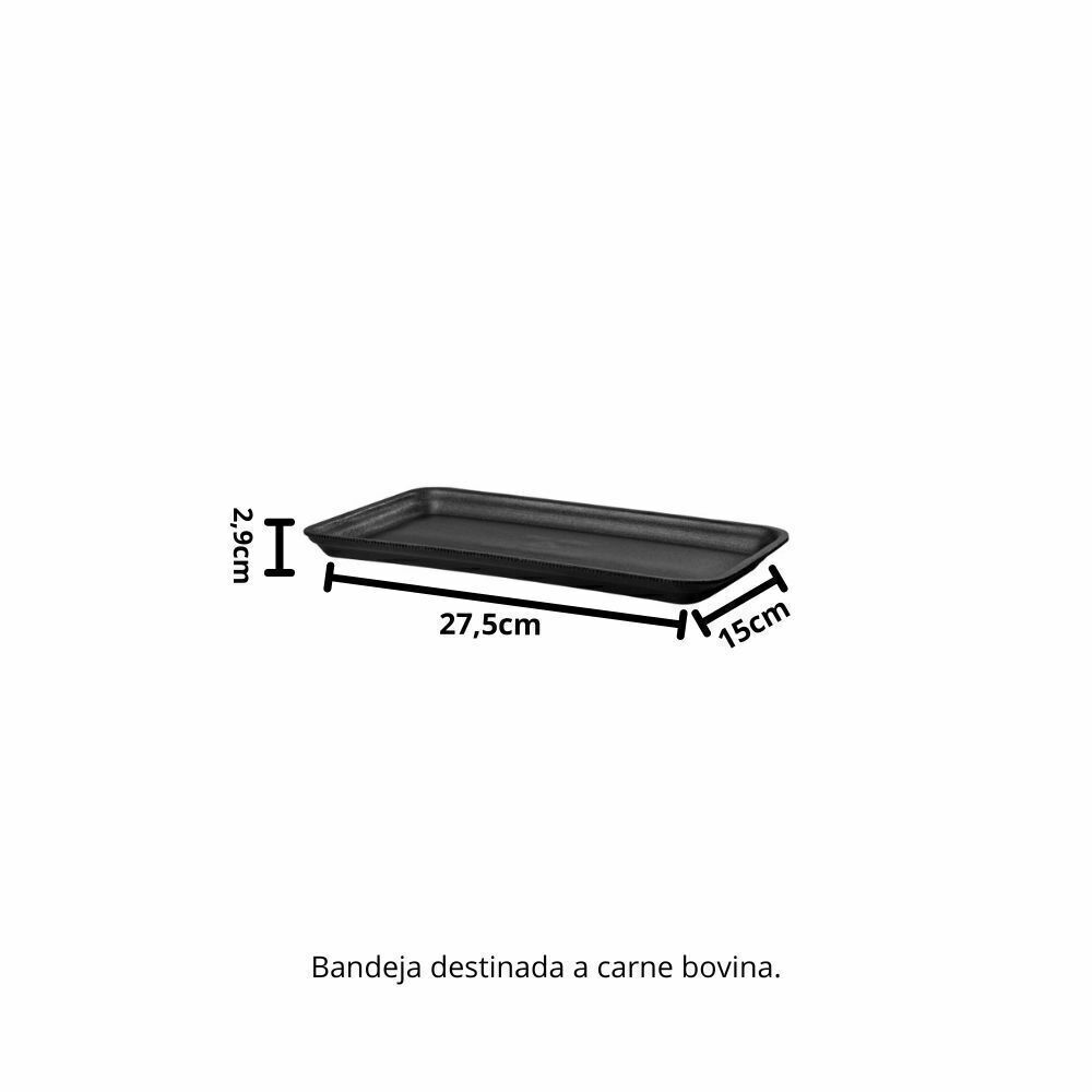 BANDEJA B4 RASA PRETA - TRL-04 - FD C/4X100
