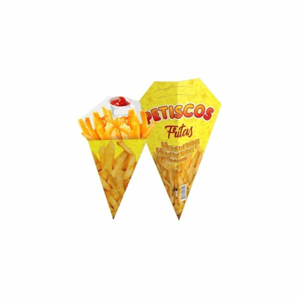 EMBALAGEM CONE BATATA FRITA PEQUENO - PC C/50