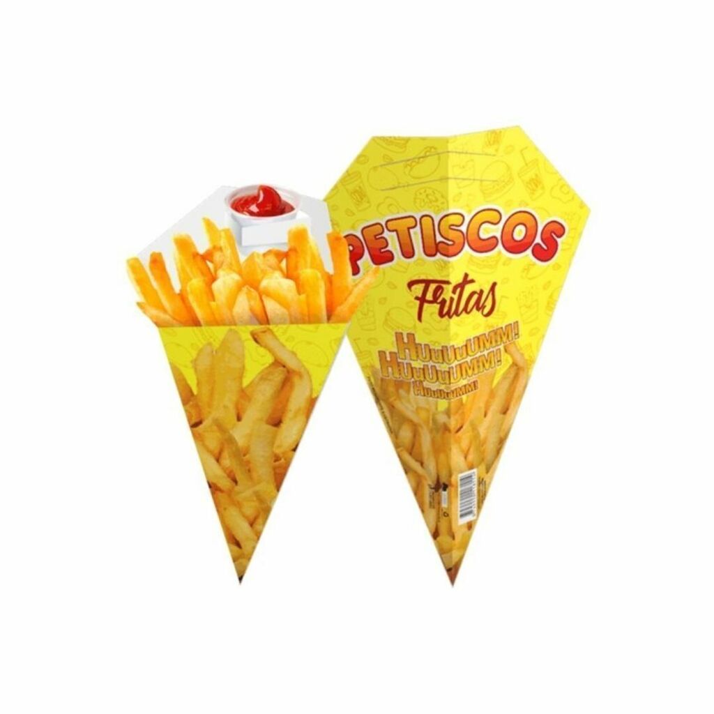 EMBALAGEM CONE BATATA FRITA GRANDE - PC C/50