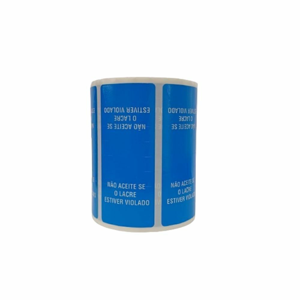 ETIQUETA LACRE 70X30 AZUL - ROLO C/1000