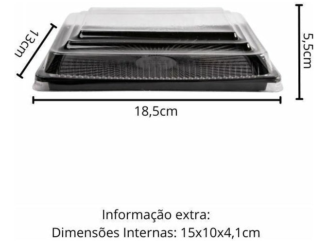 EMBALAGEM PET ORIENTAL PRETA - GO 912 - PC C/10