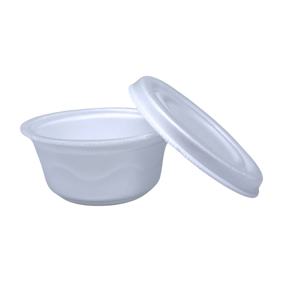 MARMITEX DE ISOPOR COM TAMPA 300ML – PT-300 – FUNDO REDONDO – EMBALAGEM COM 50 UNIDADES – DELIVERY DE PORÇÕES INDIVIDUAIS