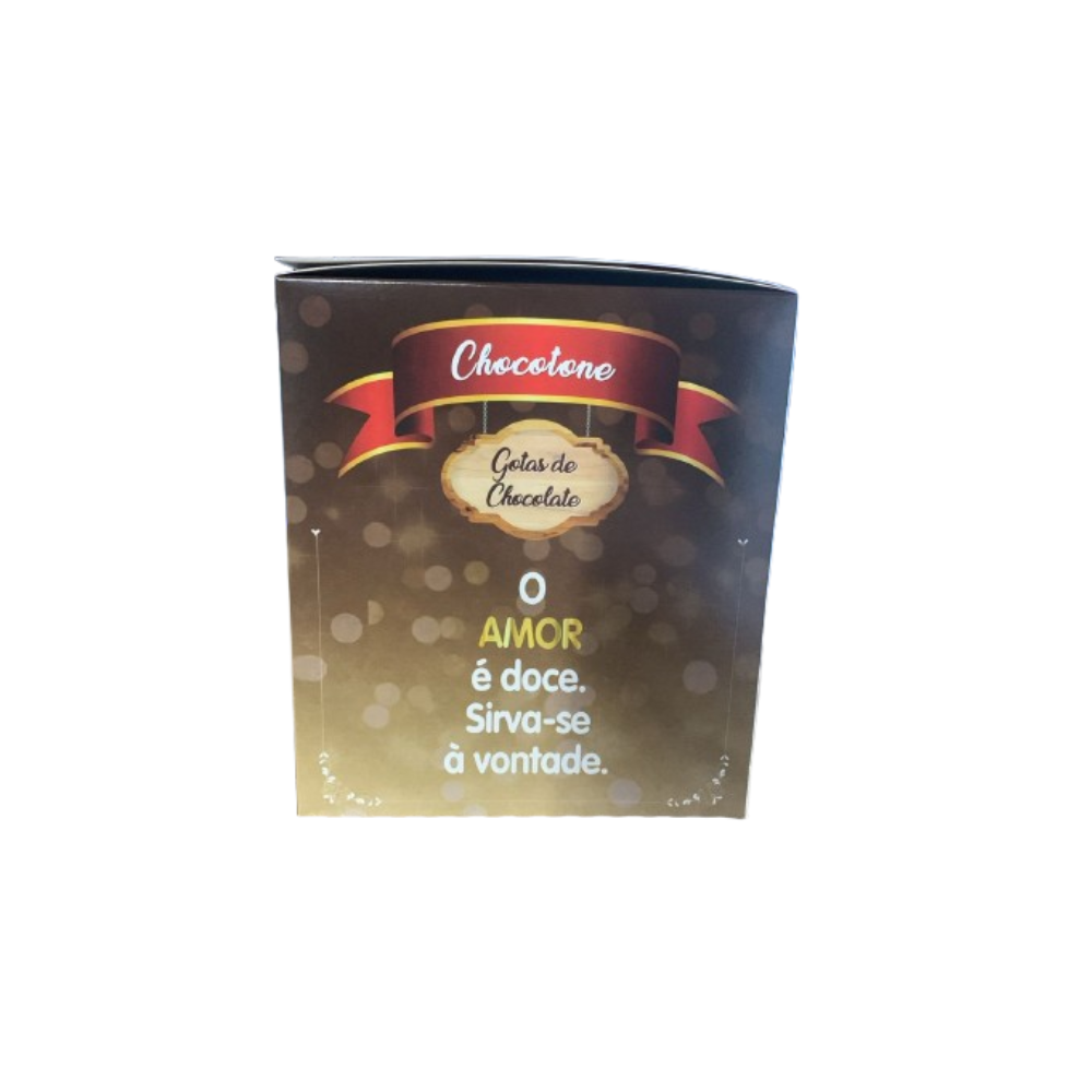 CAIXA P/ PANETONE GOTAS CHOCOLATE - PC C/25