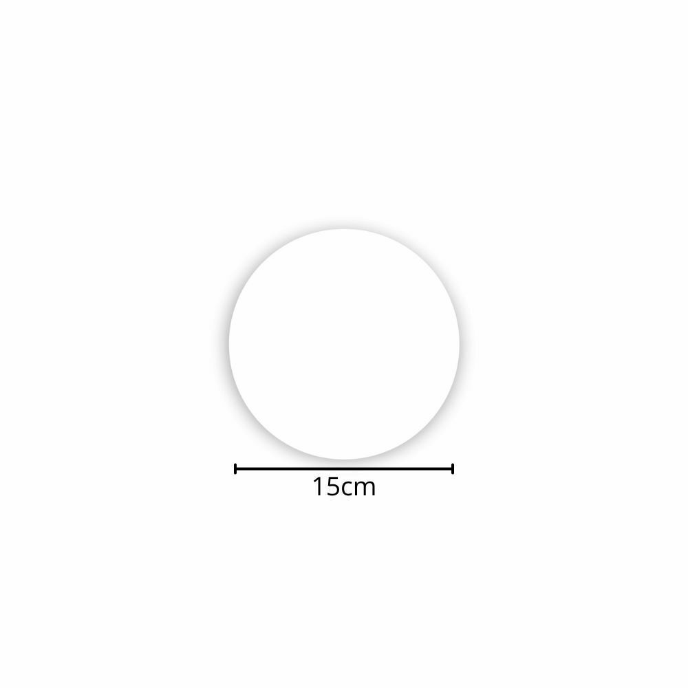 DISCO ISOPOR BRANCO 15CM. - FD C/2X200