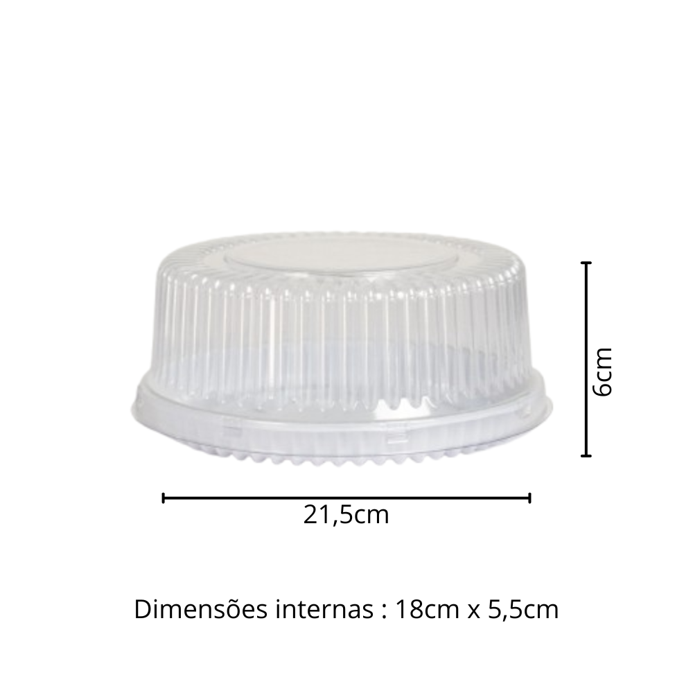 EMBALAGEM PET TORTA MINI BR - D 32B - CX C/100