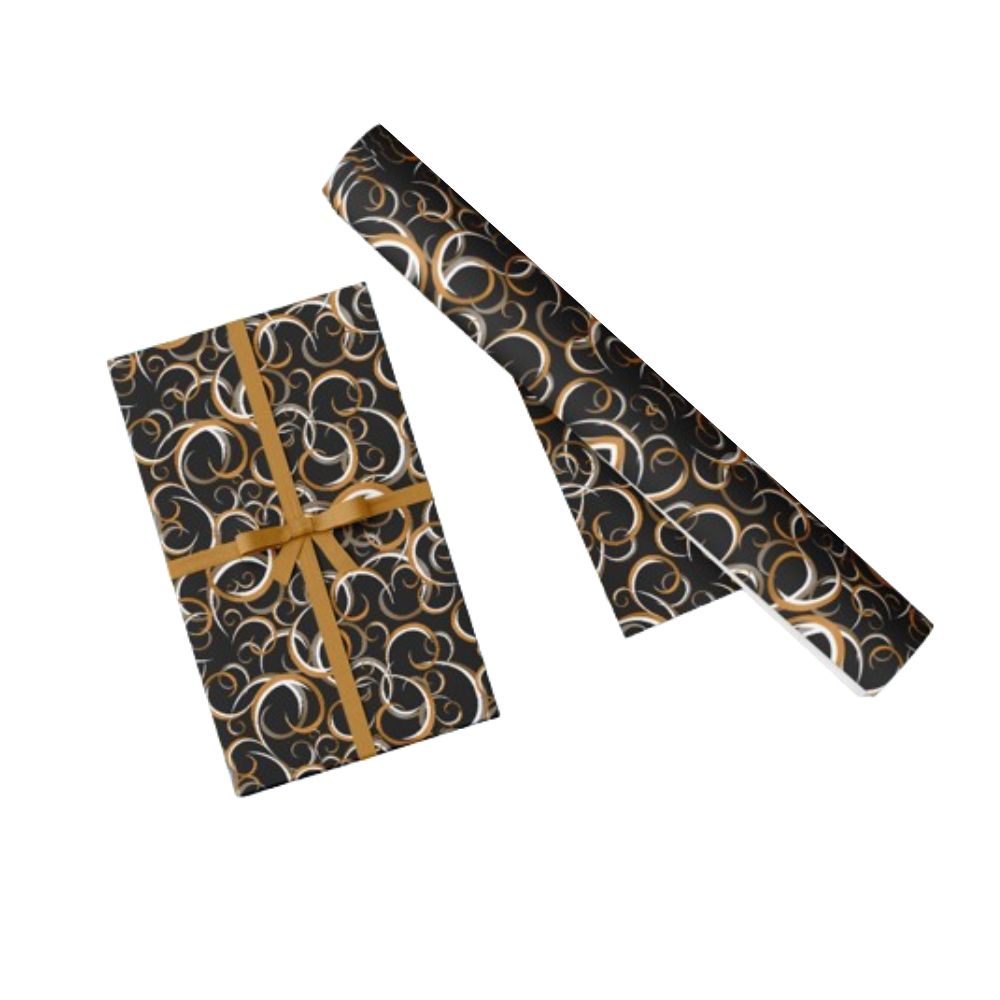 BOBINA DE PAPEL PRESENTE PRETO- 40CM
