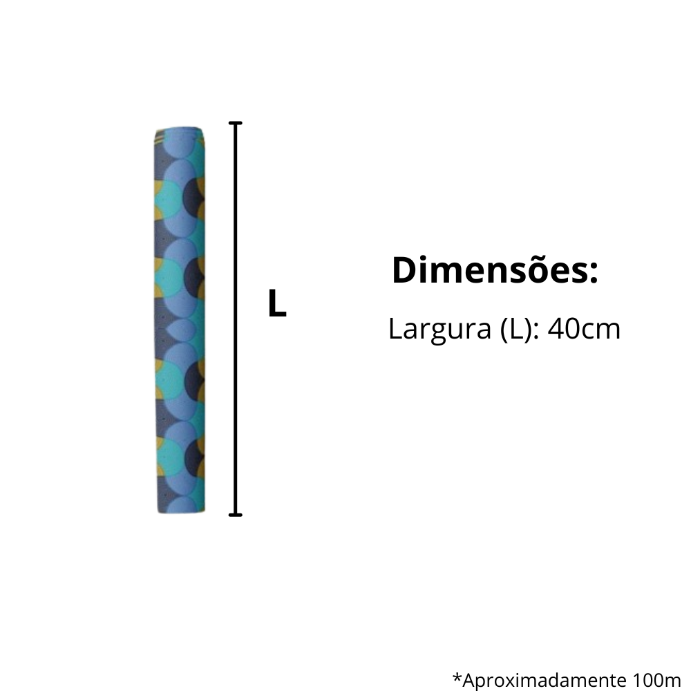 BOBINA DE PAPEL PRESENTE ONDAS - 60CM