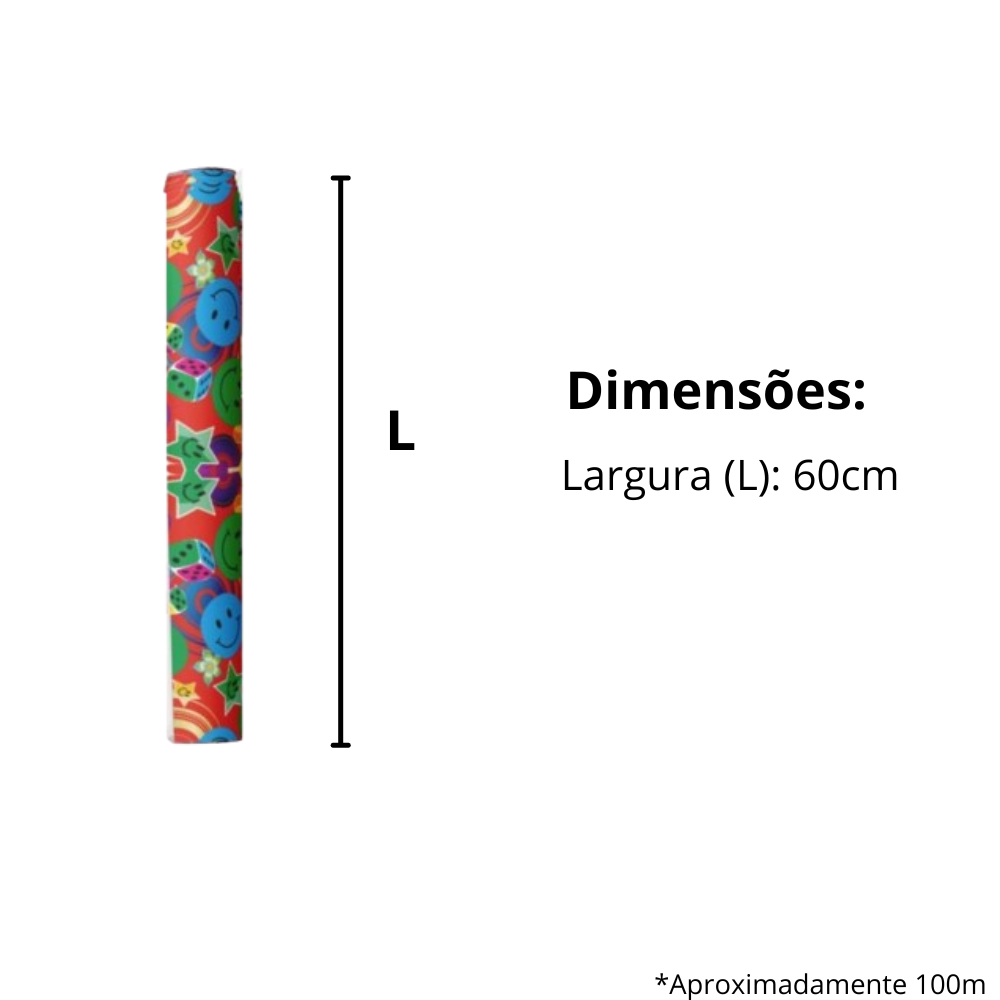 BOBINA DE PAPEL PRESENTE INFANTIL - 60CM