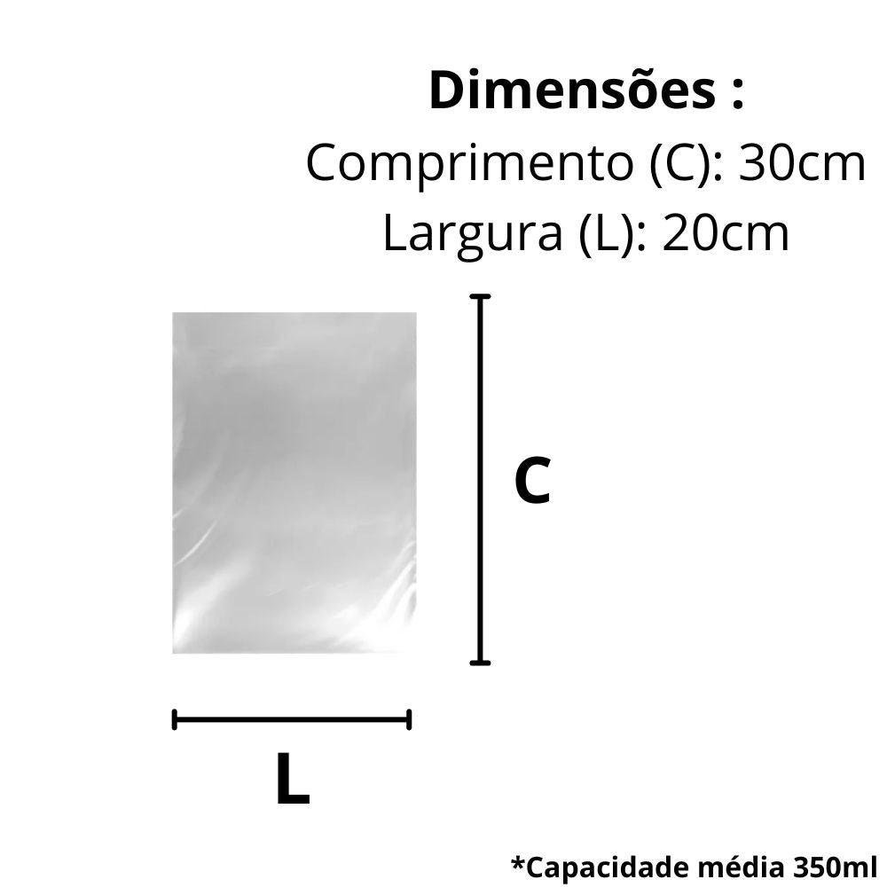 SACO PLASTICO POLIPROPILENO 20X30 - PC C/1000